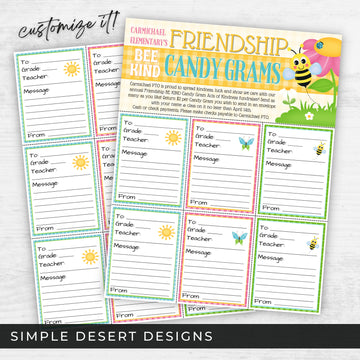 cute bee kind friendship candy grams fundraiser for schools